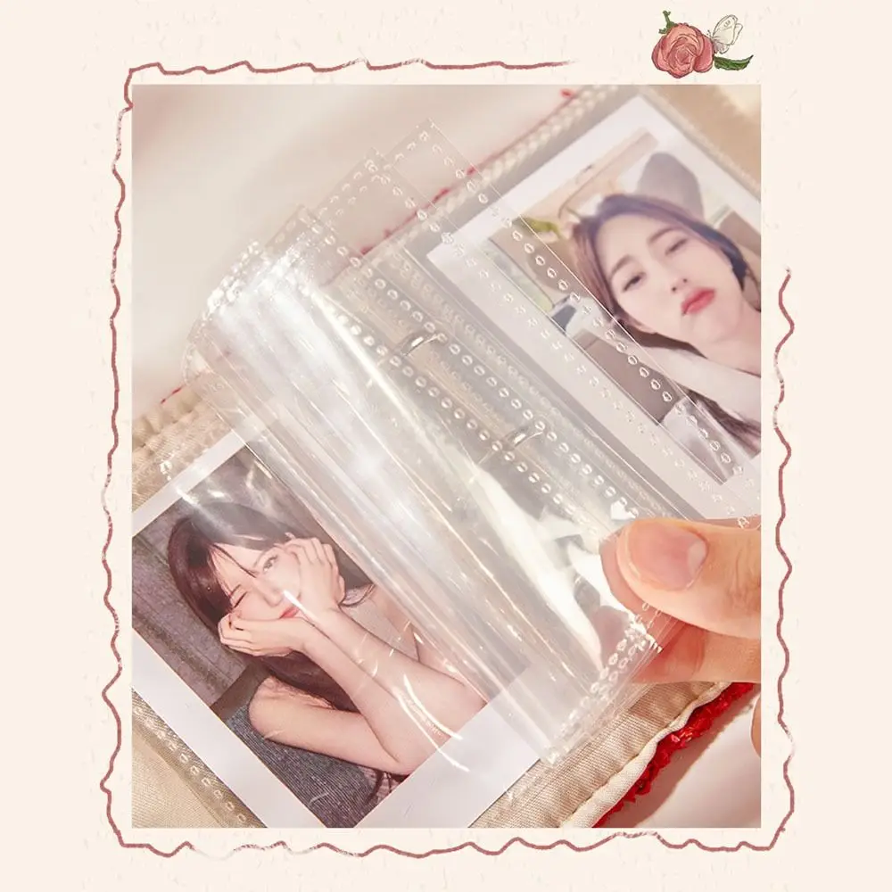 Small 20 Card Position 3 Inch Postcard Organiser Tear Resistant Red Idol Photo Card Collector Loose Leaf Portable Card Album DIY