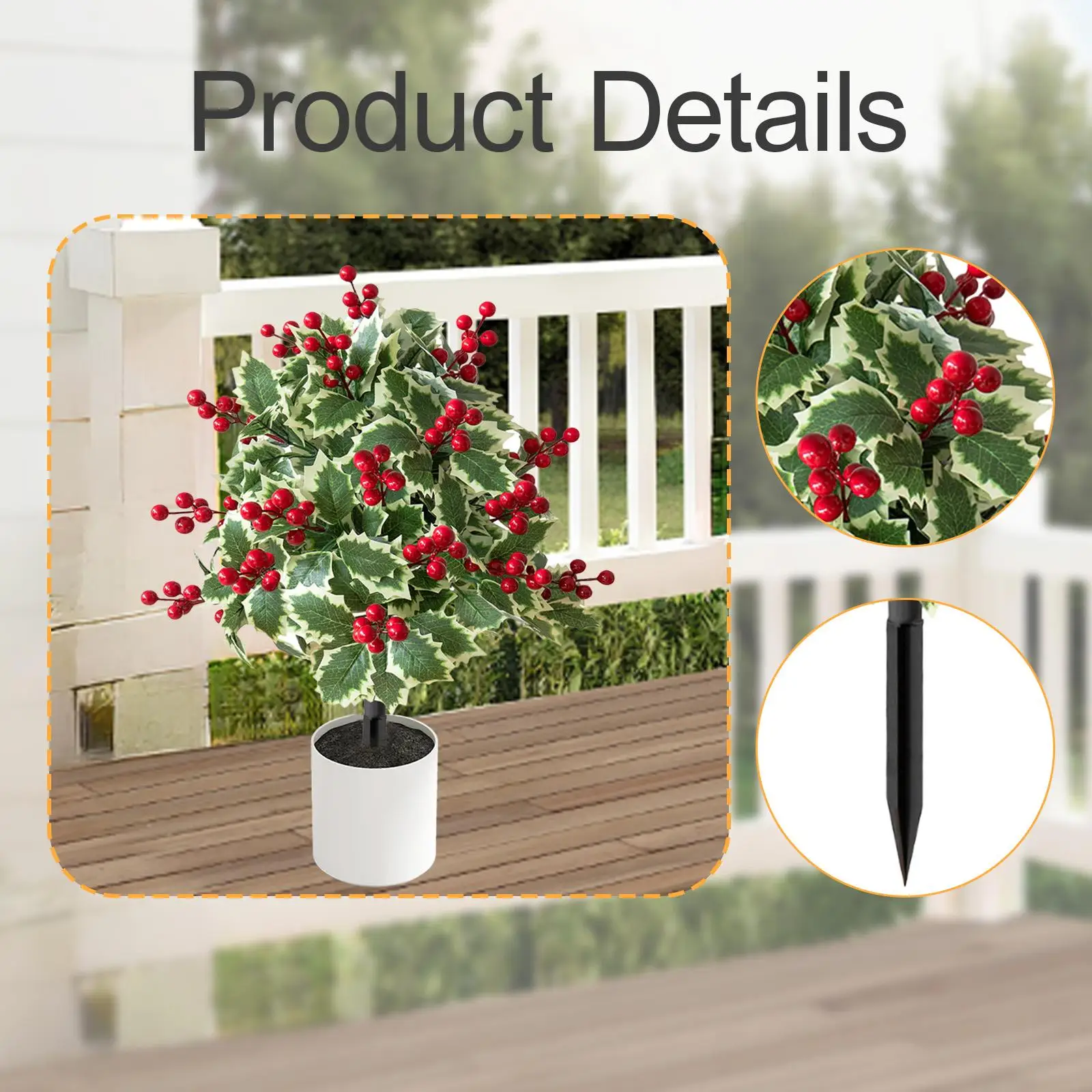 عيد الميلاد نبات التوت الأحمر حصة عيد الشكر ديكور للنباتات بوعاء ساحة