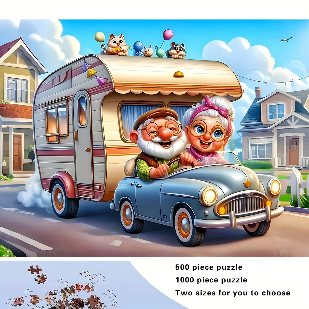 500/1000-teiliges Puzzle für Erwachsene, hohe Qualität, entspannendes, lustiges Familienspiel, perfekt für Geburtstage, Weihnachten, Halloween und Geschenke, am besten
