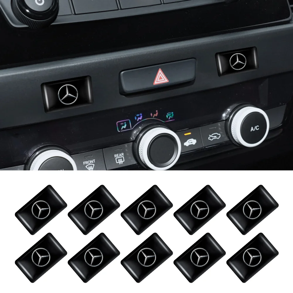 10/20/50PCS Car Interior Steering Wheel Emblem Indoor Epoxy Sticker for Mercedes Benz AMG A B R G Class GLK GLA CLA GLB GLC X253