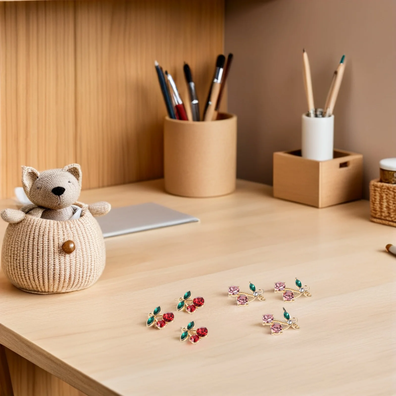 

40 шт., подвески из вишневого сплава, сверкающие стразы для изготовления ювелирных изделий ручной работы, браслеты, ожерелья, брелки, принадлежности для рукоделия