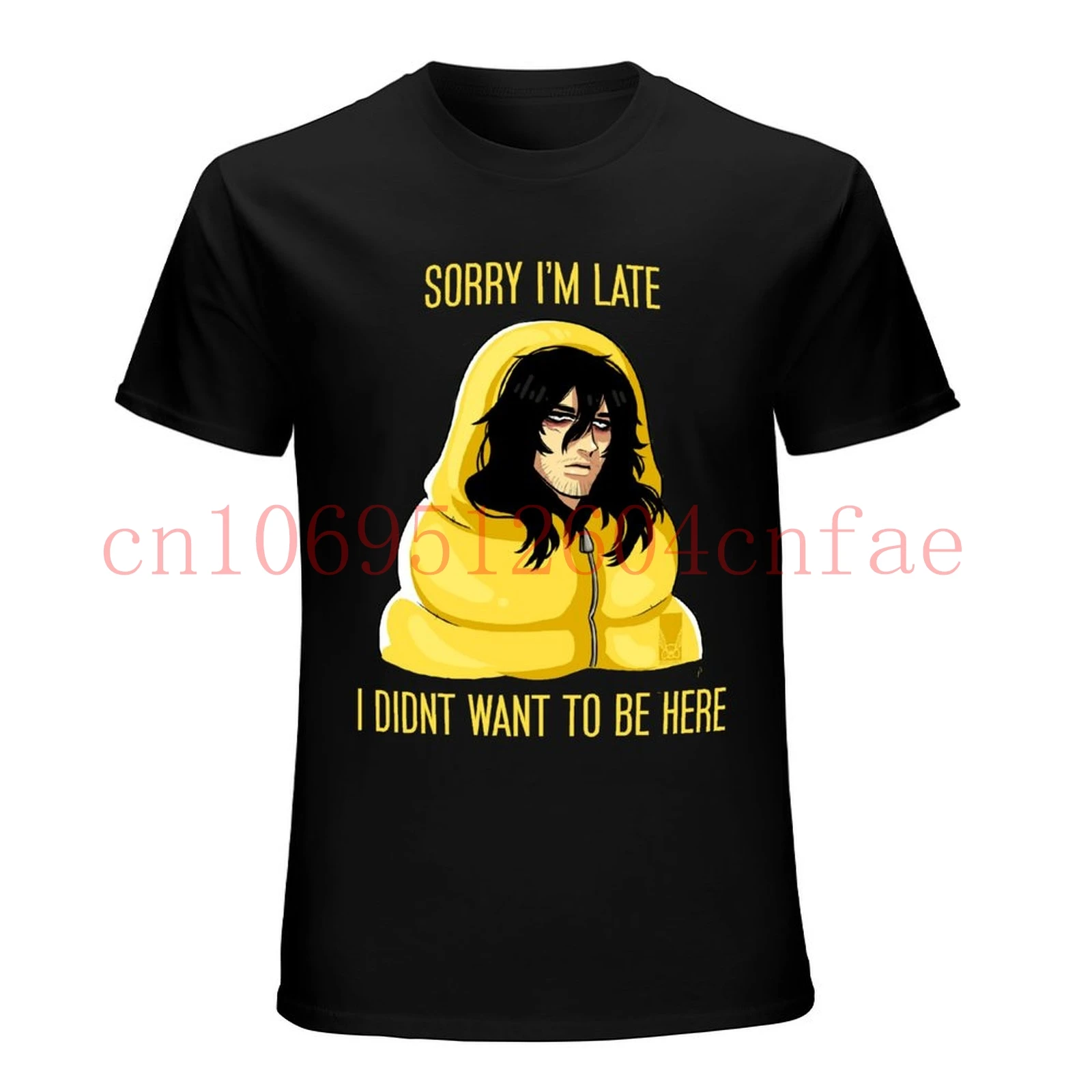 Summer new Men T Shirt Shota Aizawa Sorry I'm Late I Didn't Want To Be Here t shirt casual top