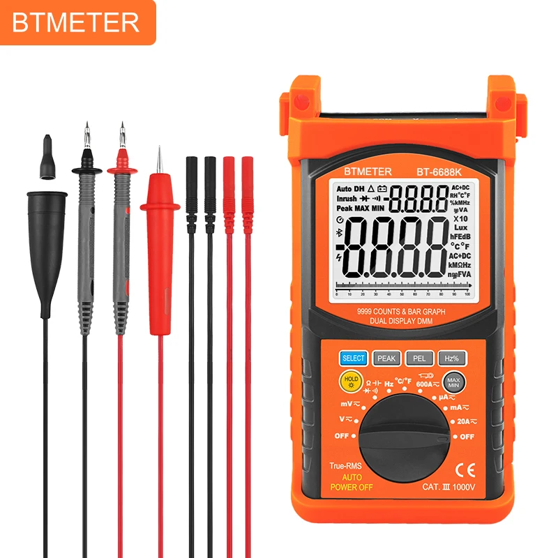 Strumento di misurazione della tensione professionale BT-6688K Tester di resistenza di isolamento digitale 1000V Tester di diodi di resistenza di