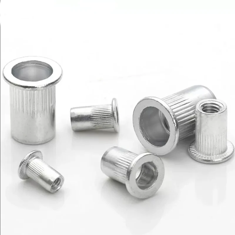 5/10pcs M3 M4 M5 M6 M8 M10 M12 Flat Metric Threaded Rivet Nuts Aluminium Flange Rivnut Insert Nutsert Nuts Fastener