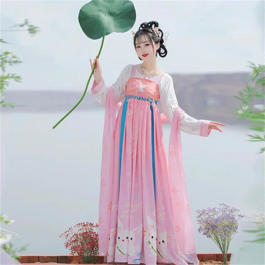 

Ropa china традиционное антигуа для женщин, платье Hanfu de добавок элегантное винтажное, conjunto de dinastía Tang, след праздников