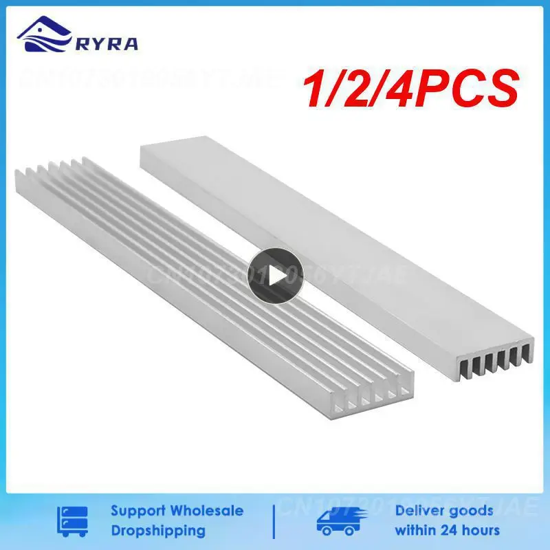 1/2/4PCS Aluminum Alloy Heatsink Cooling Pad For High Power LED IC Chip Cooler Radiator Heat Sink 150x20x6mm