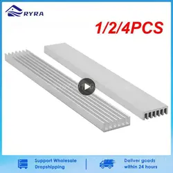 1/2/4PCS Aluminum Alloy Heatsink Cooling Pad For High Power LED IC Chip Cooler Radiator Heat Sink 150x20x6mm