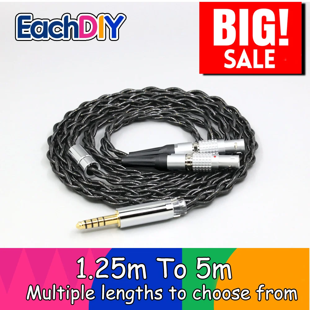 

99% Pure Silver Palladium Graphene Floating Gold Cable For Focal Utopia Fidelity Circumaural Headphone LN008354