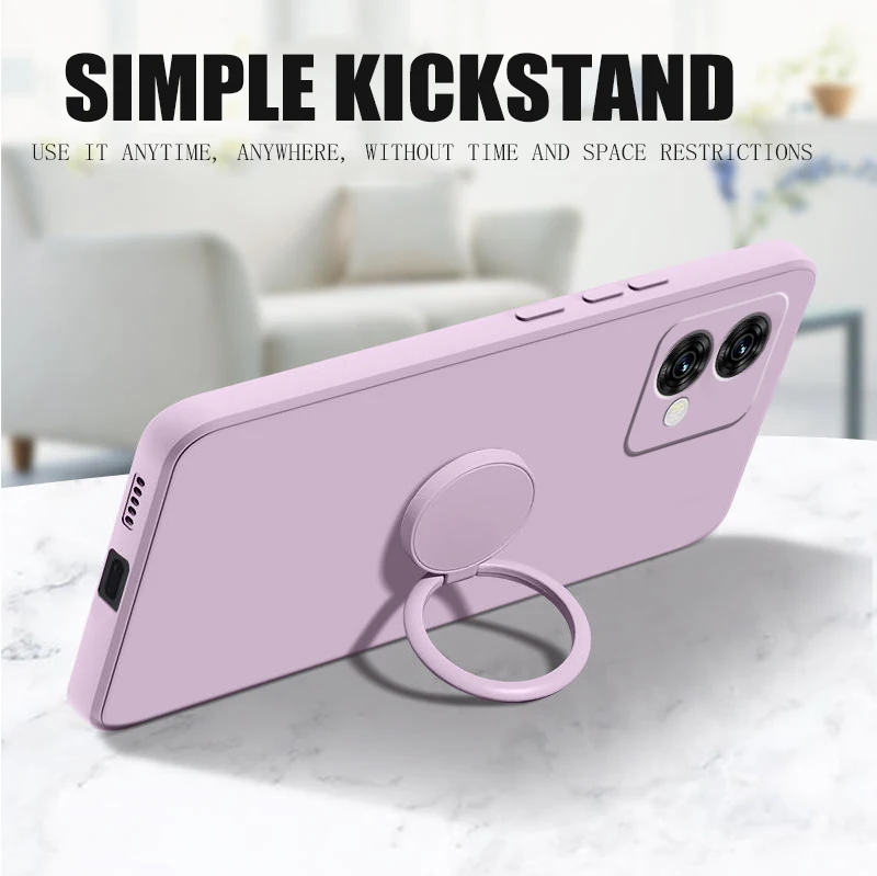 ل حافة 40 نيو موتورولا يغطي السائل حلقة سيليكون حامل لينة الهاتف الجلد موتو حافة 40 Neo قضية الهاتف المحمول للصدمات Fundas #3