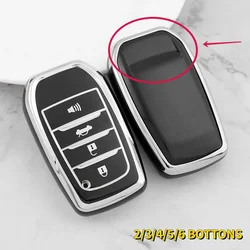 Silver Tpu Car Key Case Cover Shell for Toyota Fortuner Rav4 Highlander Yaris Auris Camry Land Cruiser Prado 150 Mark X Venza