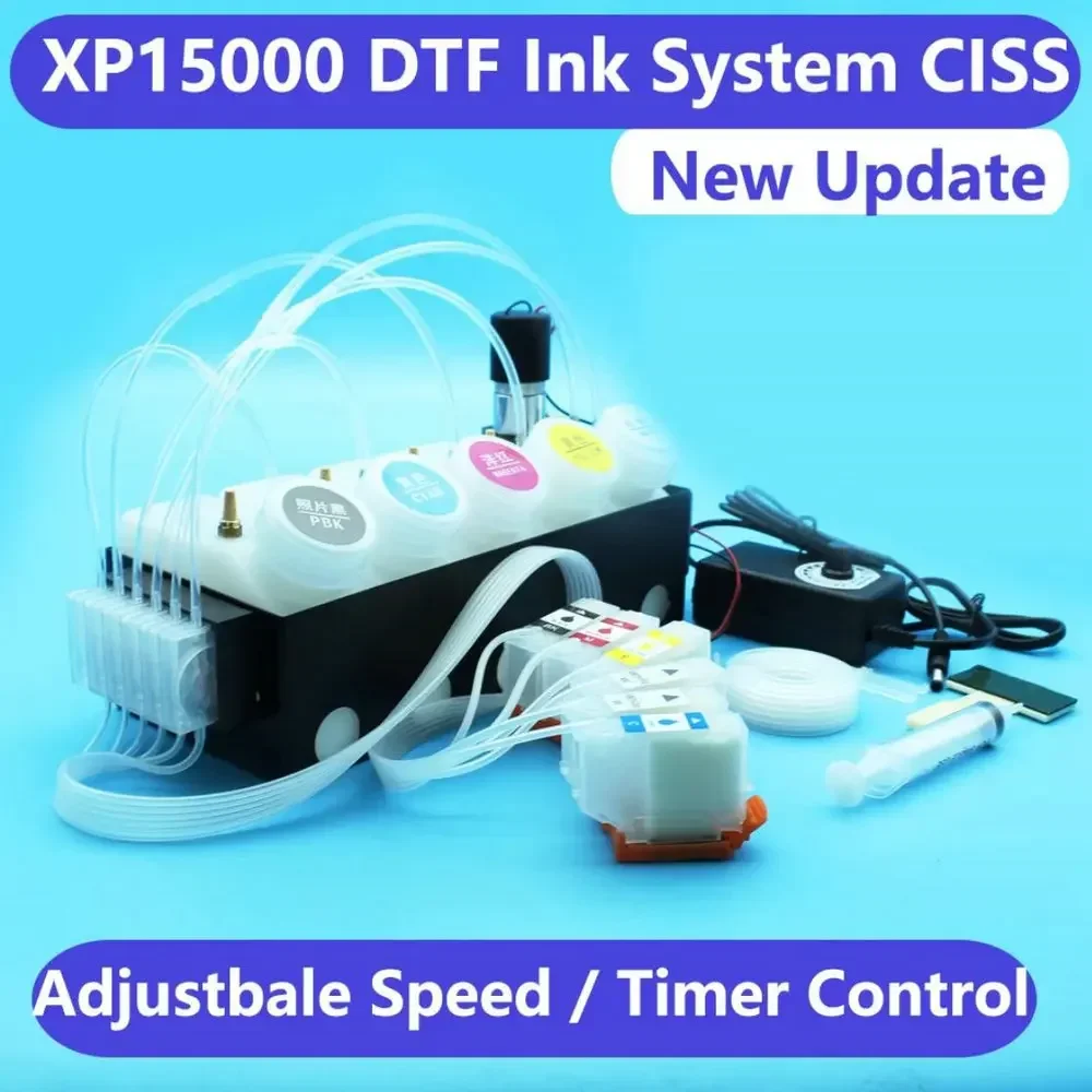 

XP15000 Printer CISS DTF Ink System Kit For Epson XP-15000 XP15000 White Ink Tank Stirrer Mixer Timer Continuous Ink System Ifew