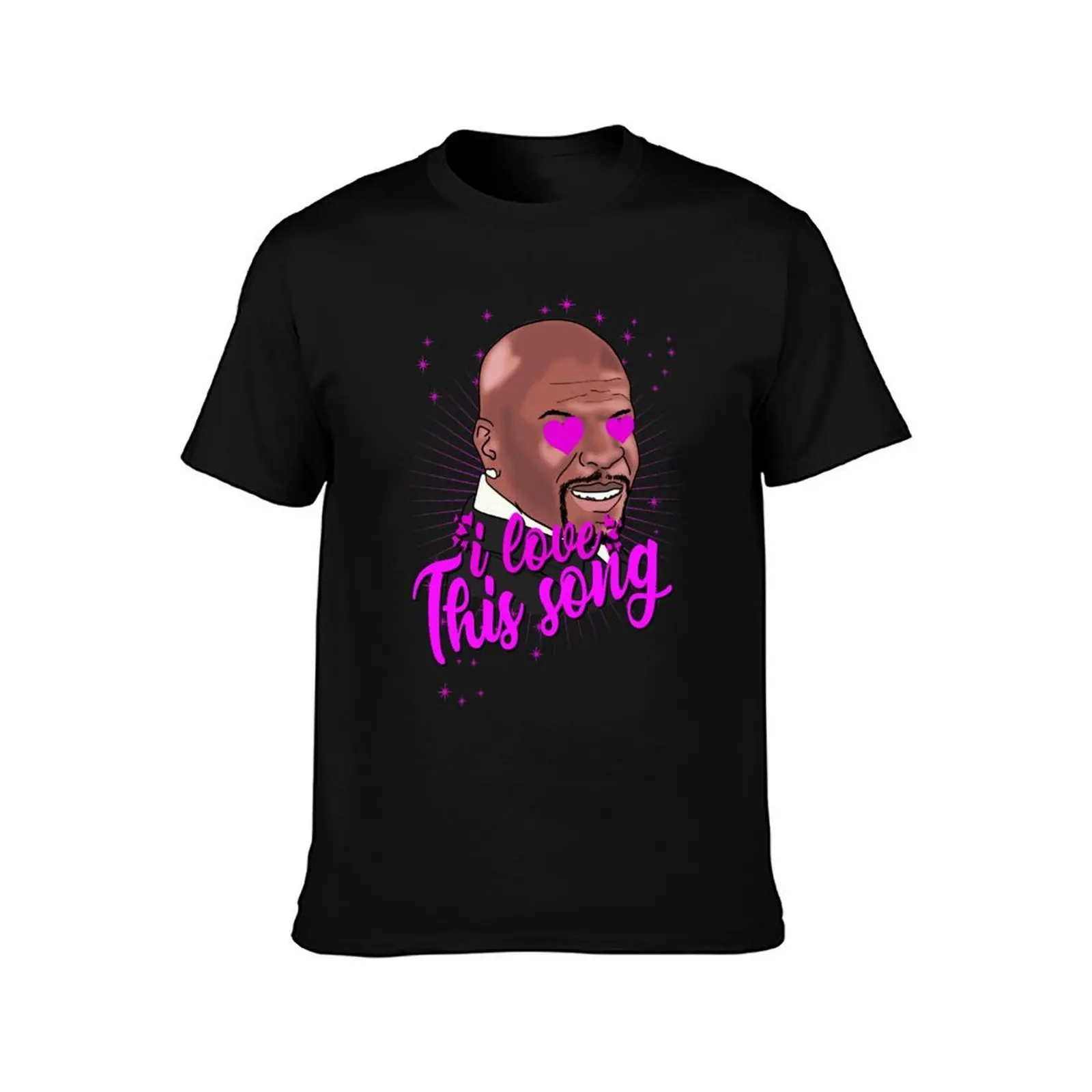 Latrell terry crews - I love this song 2 T-Shirt, Summer Casual Cotton Tee, Oversized Streetwear Tops, Vintage Graphic Print