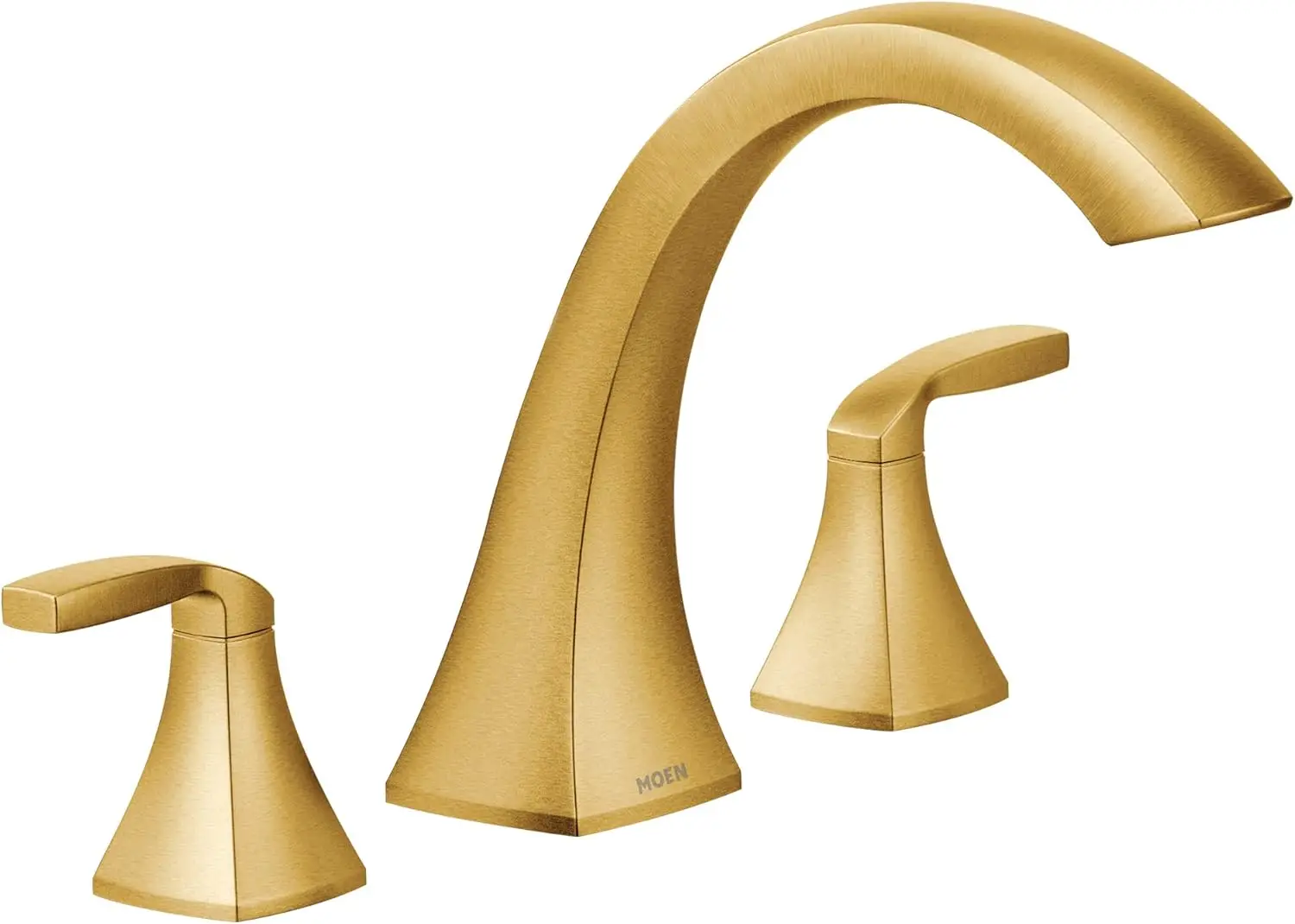 

Voss Two-Handle Deck Mount Roman Tub Faucet Trim Kit Valve Required Brushed Gold Brushed Gold finish adds a touch