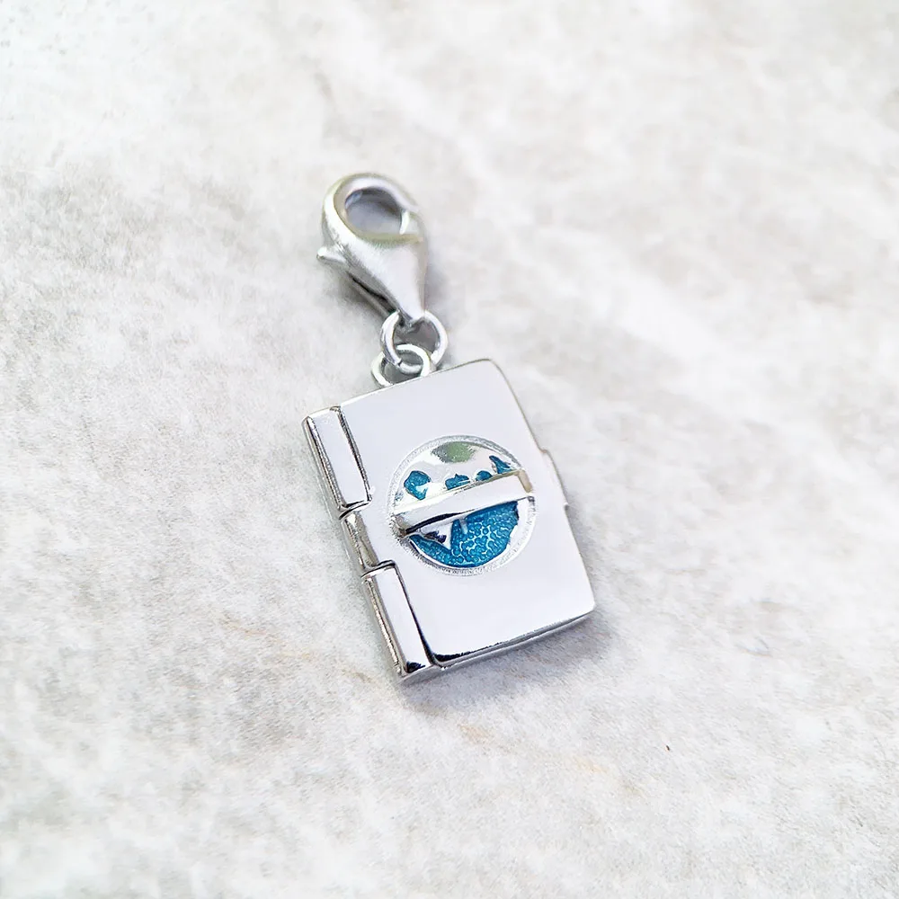 Dangle Charm Pendants Passport Pure 925 Sterling Silver Trendy Gift For Women Men Jewelry