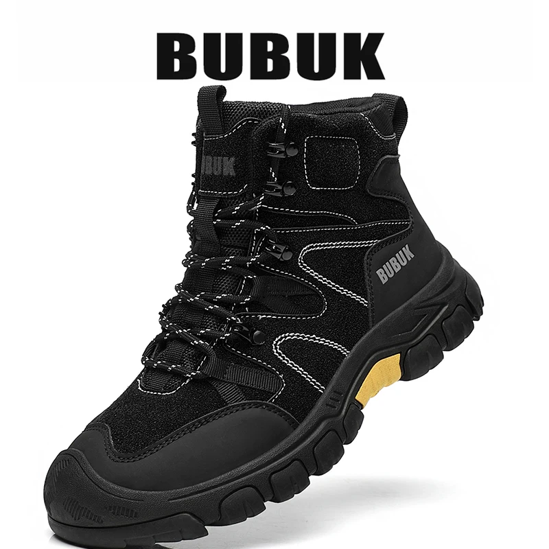 Bubuk Men's High-Top Outdoor Hiking Boots, Suitable for Mountain Climbing, Commuting, and Travel, Durable Outdoor Men's Boots