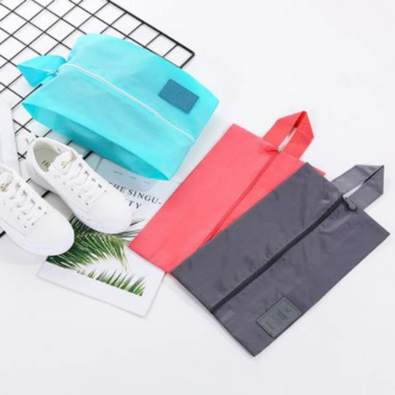 Travel Shoe Bags Portable Waterproof Travel Shoe Storage Bag Polyester Zippers Dustproof Covers Shoes Organizer Storage Bags