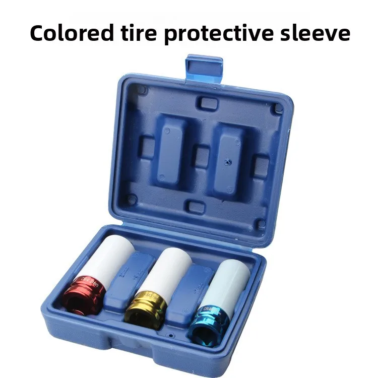 

Набор из 3 защитных чехлов для колесных гаек, пневматический инструмент для снятия автомобильных шин, торцевая головка для гаек, защита от царапин, инструмент для авторемонта