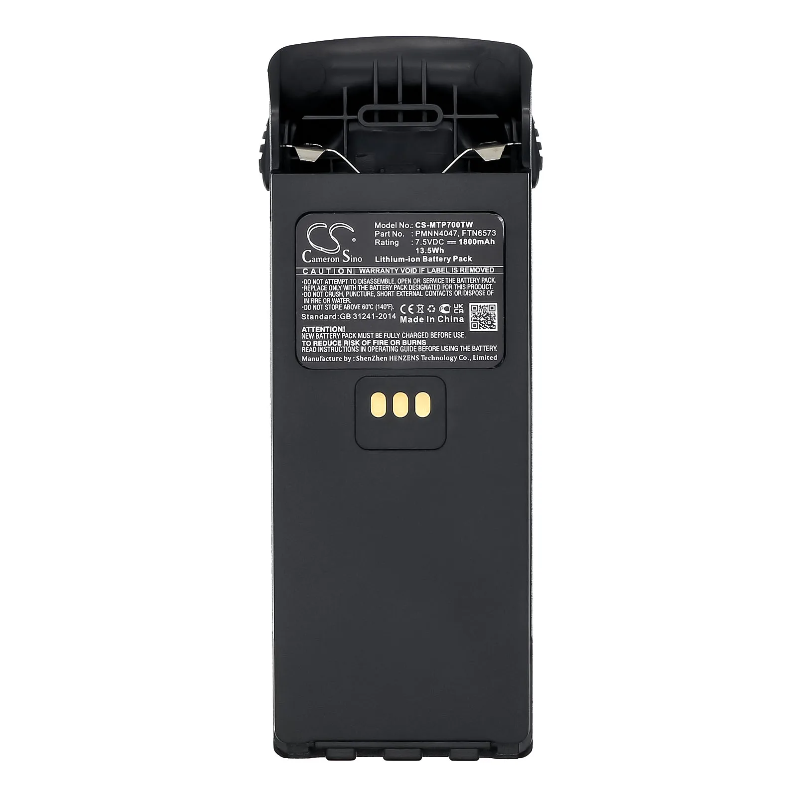 CS Replacement Battery For Motorola  MTP700 MTP750 Fits FTN6573 FTN6574  1800mAh /13.5Wh