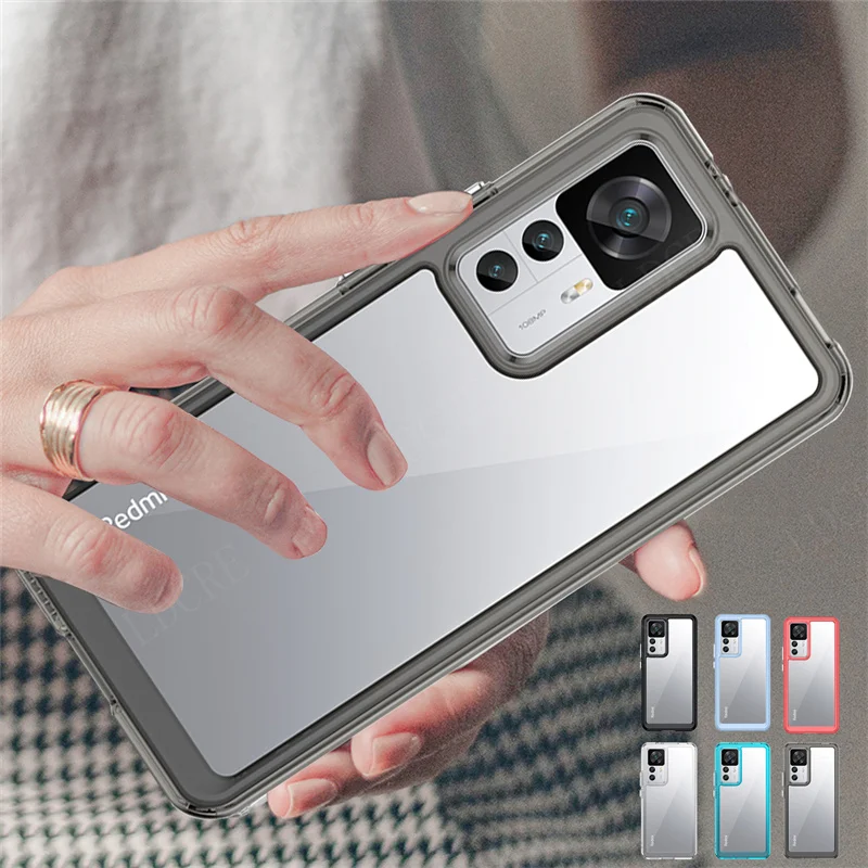 For Mi 12T Pro Case Cover Mi 12T Pro Capas New Shockproof Clear Transparent Multicolour Fundas Xiaomi Mi 12X 12 Lite 12S 12T Pro