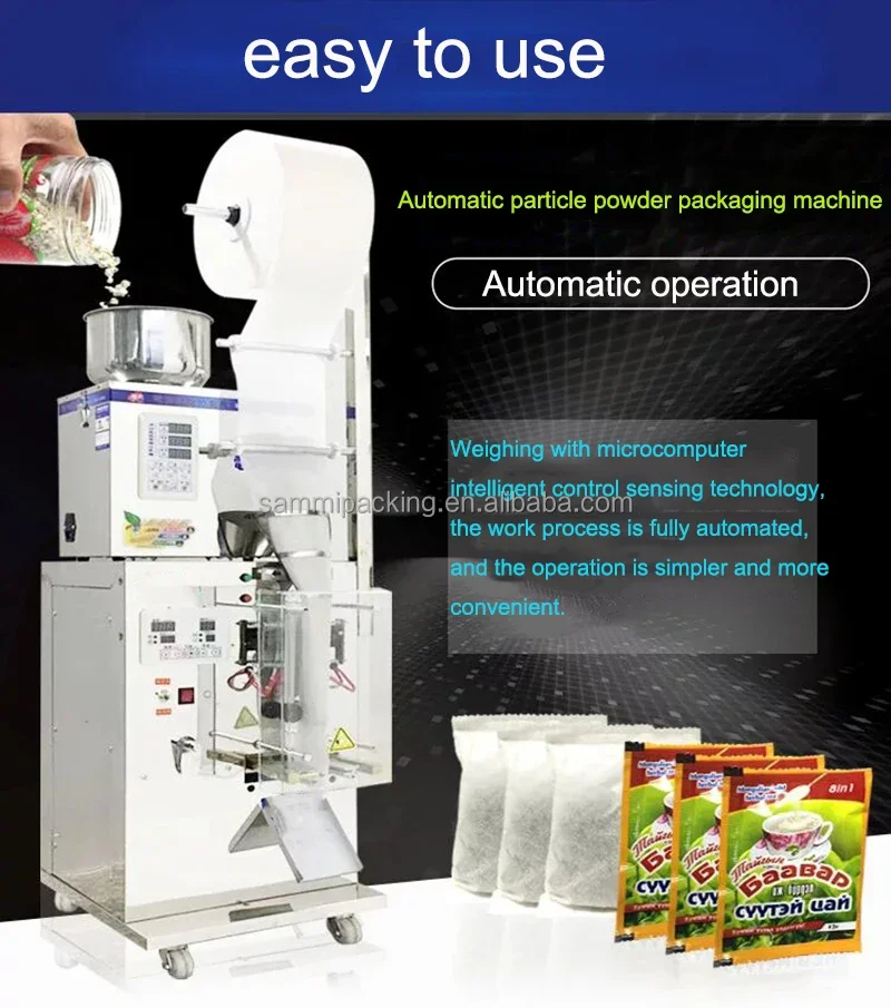 

Automatic Small Sachets Spices Powder Filling Machine Multi-function Coffee Bag Packing Machine for Home Use