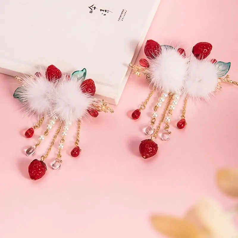 49 aardbeientashaarbooters voor frisse stijl Kids Festival Haarspeld Haar Supp