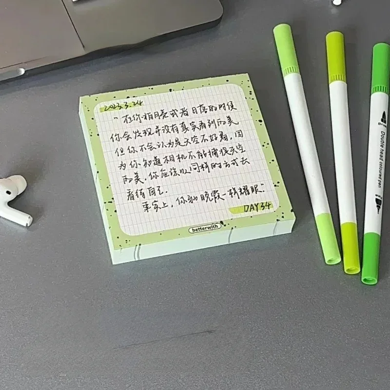 100 Pads/Pack Transparent Inches Sticky Note Pads Notepads School Stationery Office Supplies