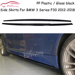 F30 Gloss Black PP Plastic Side Skirt For BMW 3 Series F30 F31 M Sport 320i 328i 330i 335i 340i Side Bumper Extensions 2012-2018