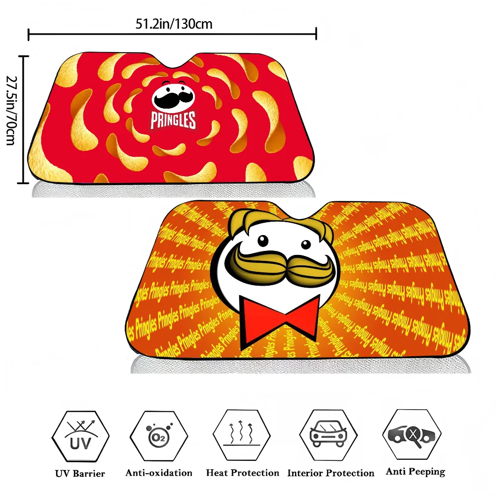 Fashion P-Pringles L-LLC Windshield Sun Shade For Car SUV Truck Front Window Sun Shade Accessory Visor Protector Shield Cover