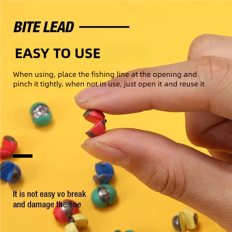 9 كجم عوامة سنارة صيد غرق 50 قطعة المطاط المغلفة سبليت النار الغطاسون دغة مستديرة الأوزان العض كليب سهلة إزالة روك معدات صيد الأسماك #3