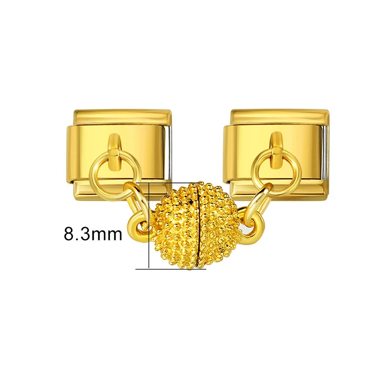 DIY للإزالة المغناطيسي الجذب لطيف القلب الإيطالية سحر ربط مشبك الفولاذ المقاوم للصدأ سوار الأزياء صنع الخرز والمجوهرات #5