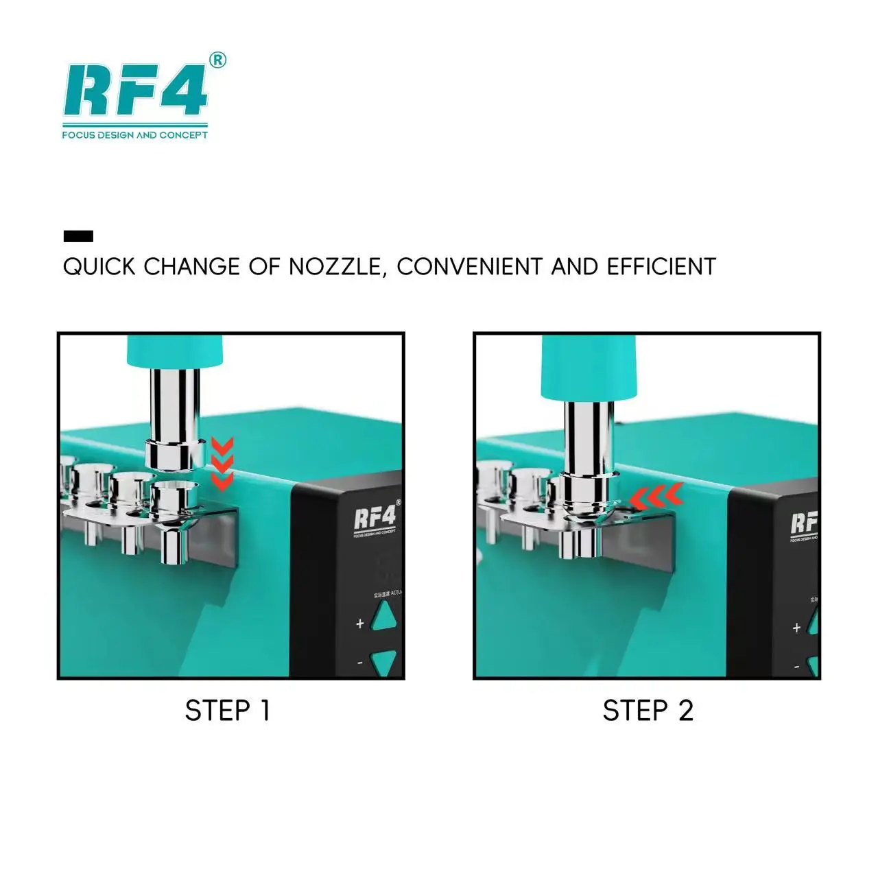 RF4 RF-H3 1200W Fast Desoldering Hot Air Gun Soldering Station Intelligent Digital Display Suitable for Phone PCB Chip Repair