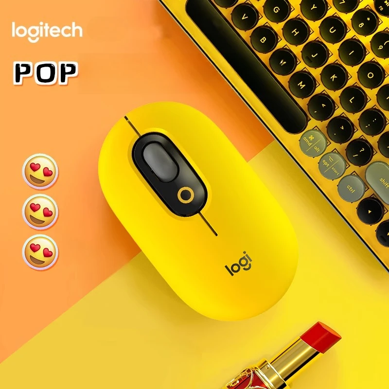 

Оригинальный высокоточный оптический датчик мыши Logitech POP Bluetooth, низкое энергопотребление, идеально подходит для настройки нескольких устройств