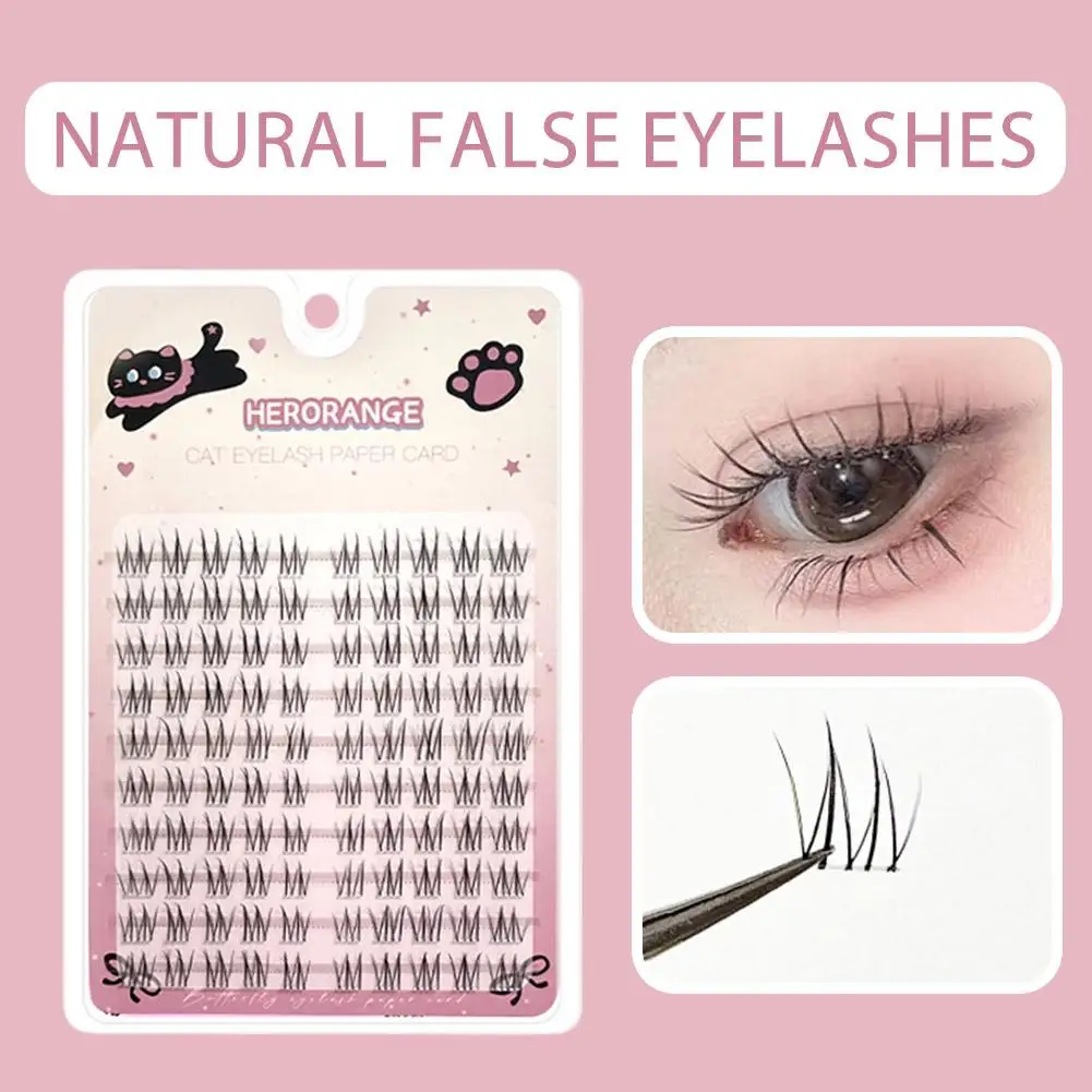 30/60/100 Clusters False Eyelashes Natural self-adhesive Individual Cluster Upper Eyelashes Segmented Curling Eyelash Extension