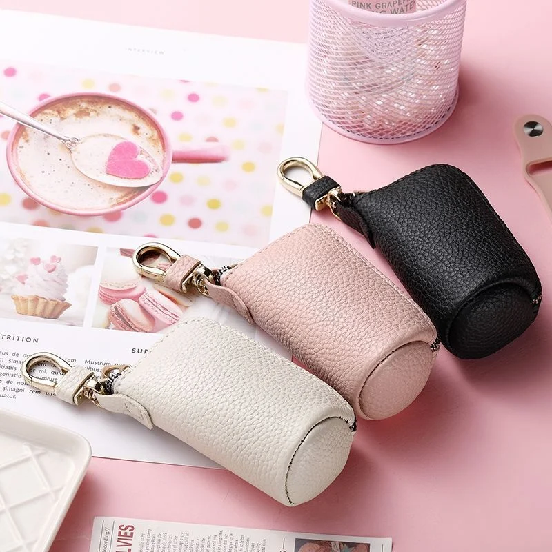 

New Multifunctional Leather Mini Key Bag For Men Women Portable Zipper Car Key Case Keychain Pouch Storage Organizer