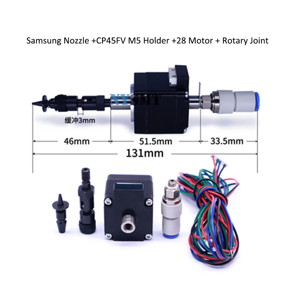 

SMT DIY Mounter Samsung Nozzle CP45FV M5 Holder 28 Stepper Motor Shaft Holder Rotary Joint For SMT Pick And Place Machine