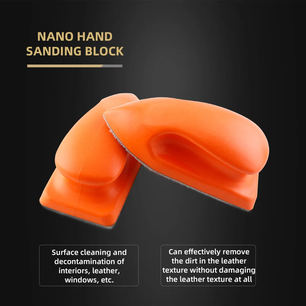 (Bulk Sale)SPTA Nano Hand Sanding Block Nano Cleaning Brush Foam Hand Applicator Pad Sanding Disc Holder PU Foam Stains Removing