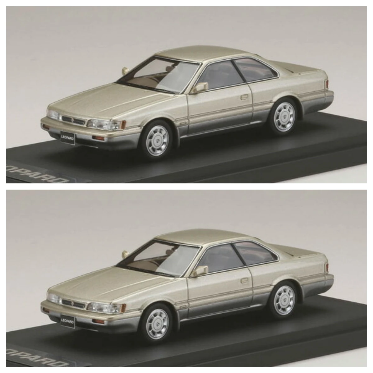 MARK43 1/43 Lepard Altima V30 Twin Cam Turbo (1988) Beige Metallic Two-tone Resin Model Gift Model Car Collection Limited Editio