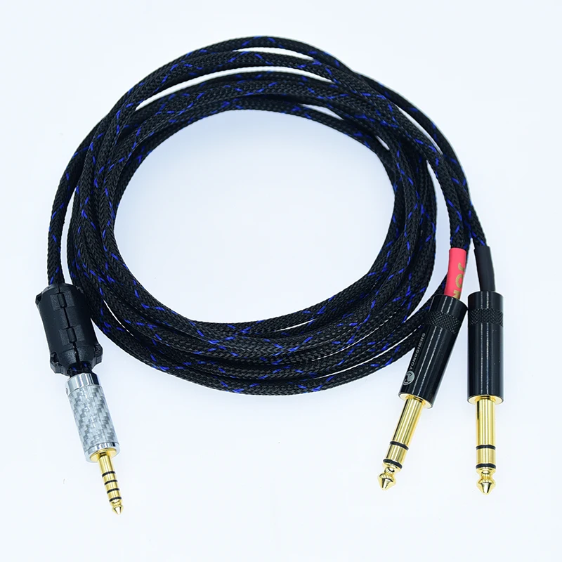 HIFI 4.4MM Male 4.4 To Dual 6.5MM Male 1/4 Inch 2 x 6.35 MM TRS Balanced Y Splitter Audio Cable