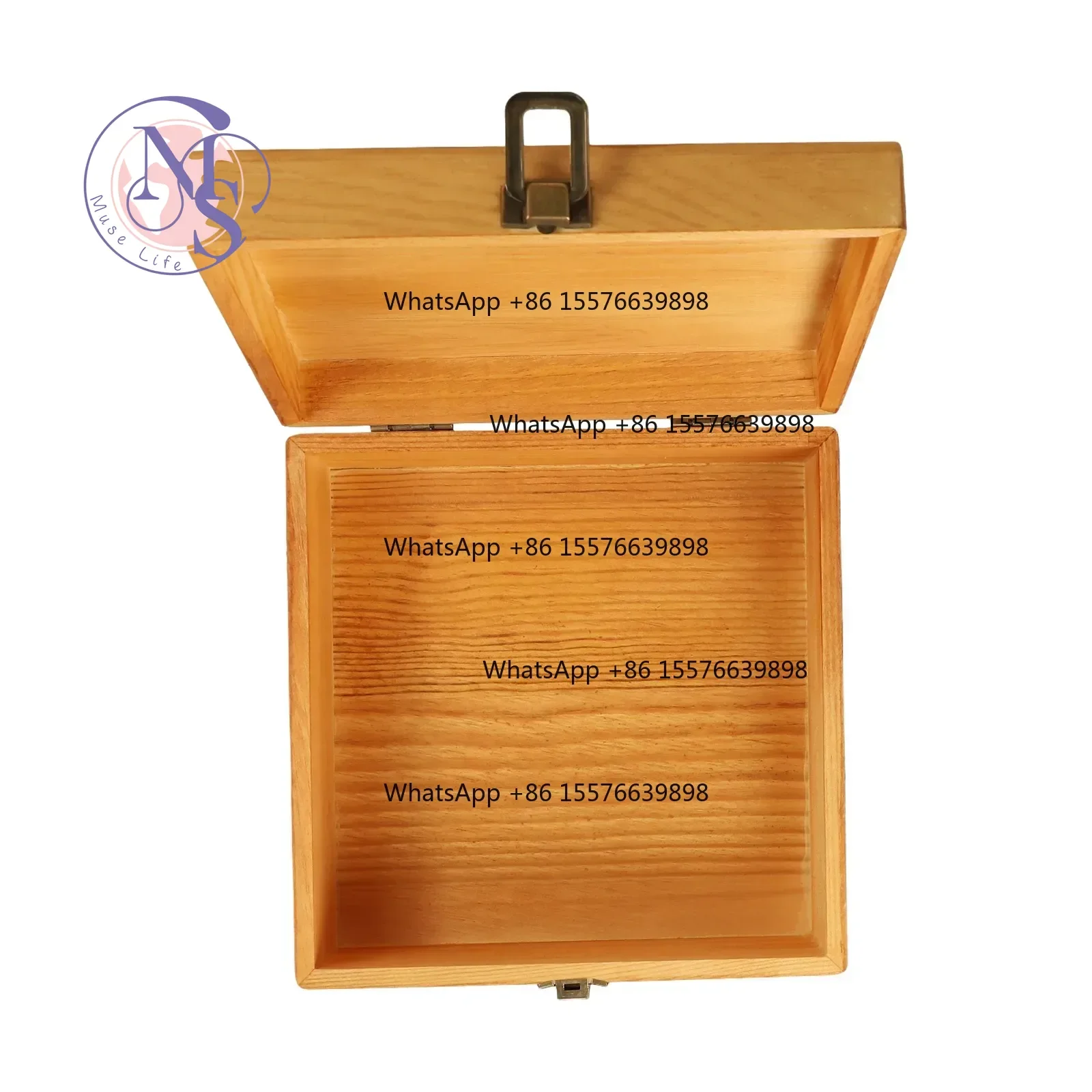 ZOCI- Rectangular Solid Pine Flip Wooden Storage Box Handmade Jewelry Box Home Decor Craft Case