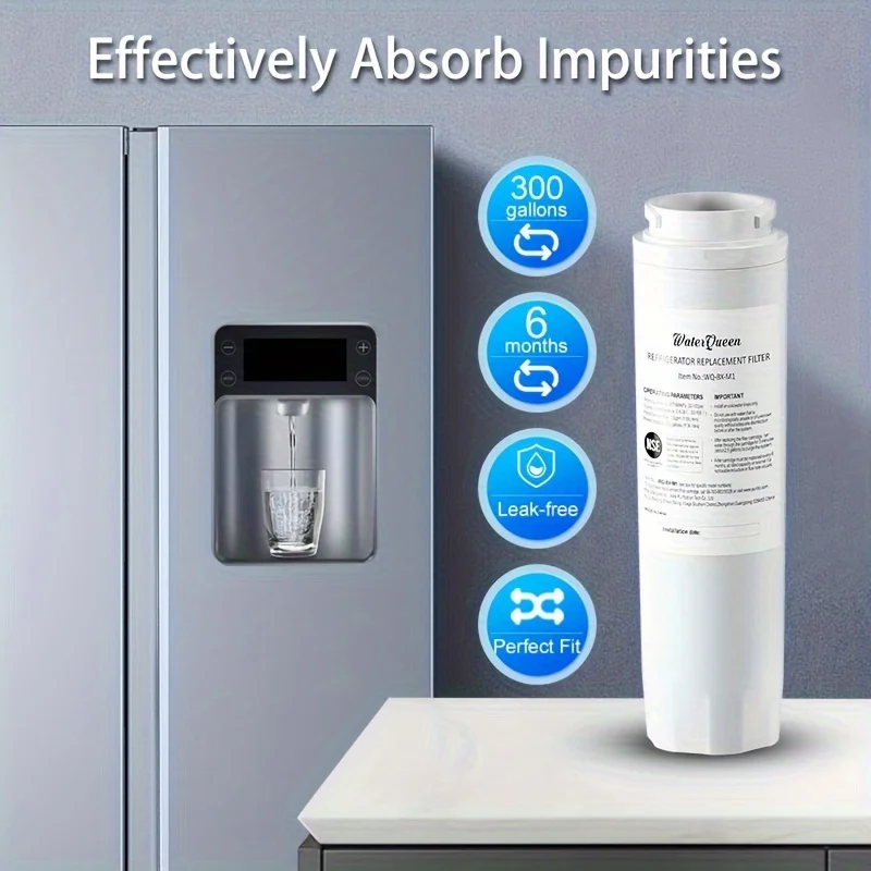 Замена фильтра для воды на холодильник для Whirlpool UKF8001, UKF8001AXX, UKF9001, 4396395 , Maytag UKF8001 AXX, нарезанный хлор, NSF