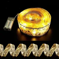 Christmas Ribbon Light String 5M/10M — LED Lights for Christmas Tree, Wedding, Home Decoration, New Year Festival