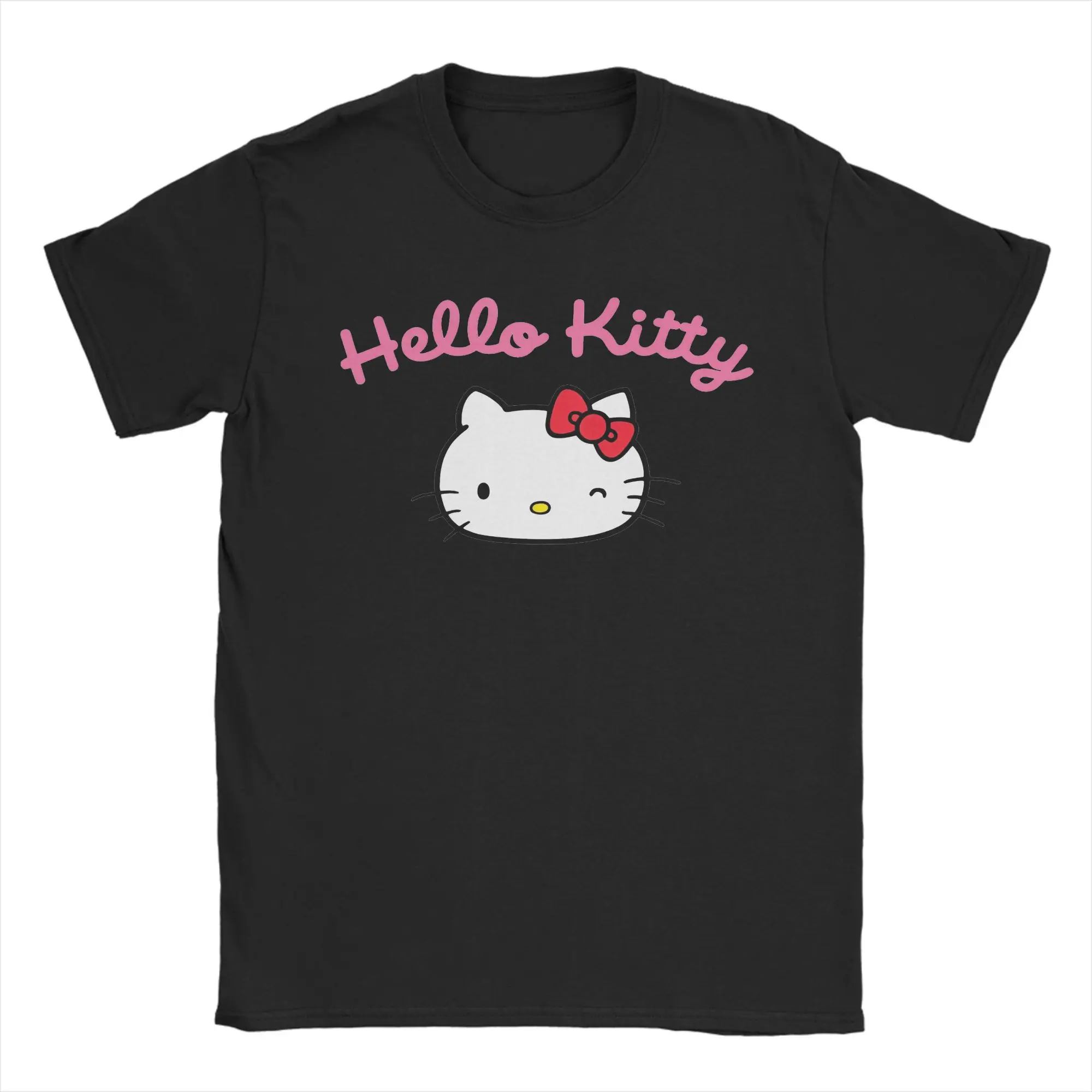 

Funny Hello Kitty Cat Tee Shirt for Men Women New Arrival T Shirts Cotton Clothing