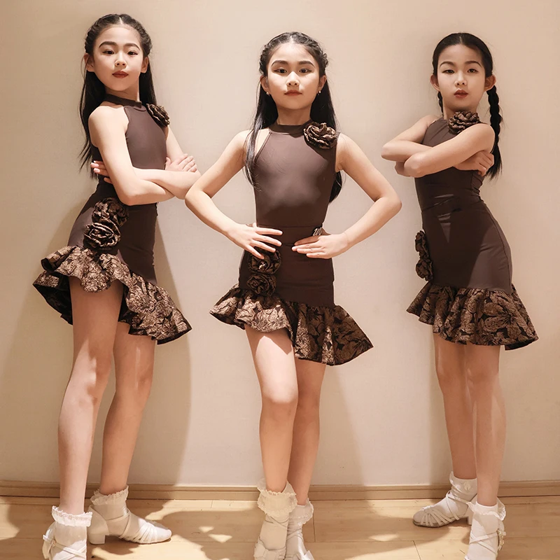 Performance costumes Latin dance practicecostumes girls and childrens performance dance sets professional and high-end new style