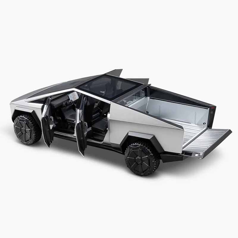 Original Fabrik 1:18 Cybertruck Pickup Simulation Limited Edition All Open Alloy Metal Statisches Automodell Spielzeug Geschenk