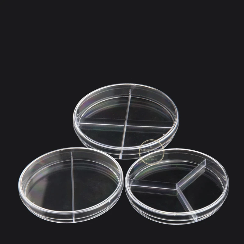 10 pçs/lote placas de petri estéreis de plástico prato de cultura de bactérias para laboratório material escolar científico biológico