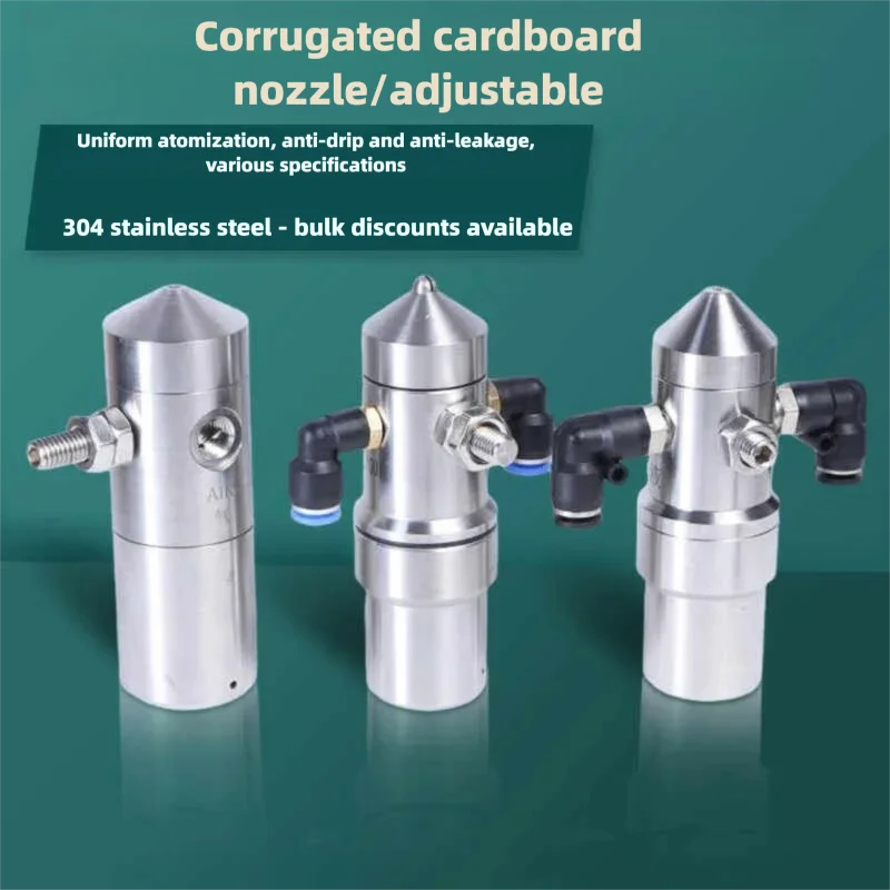 Corrugated Board Humidification Nozzle Stainless Steel Anti Drip Fluid Atomizing Spray Nozzle for Printing Textile