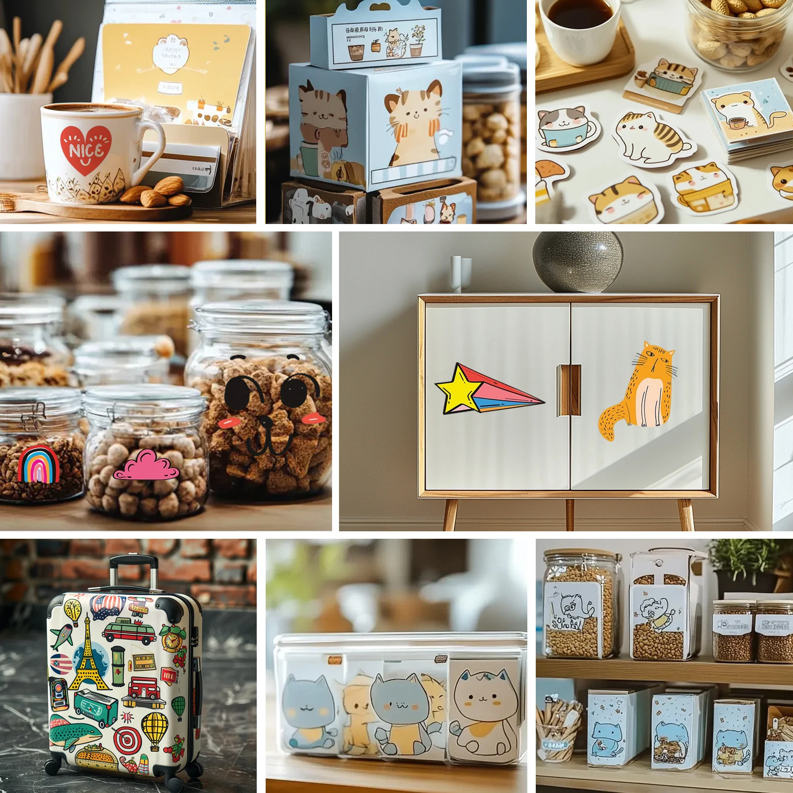 ESHANG Carta adesiva in vinile opaco A4 21x29,7 cm Fogli autoadesivi per stampante a getto d'inchiostro 8,3x11,7 Si asciuga rapidamente