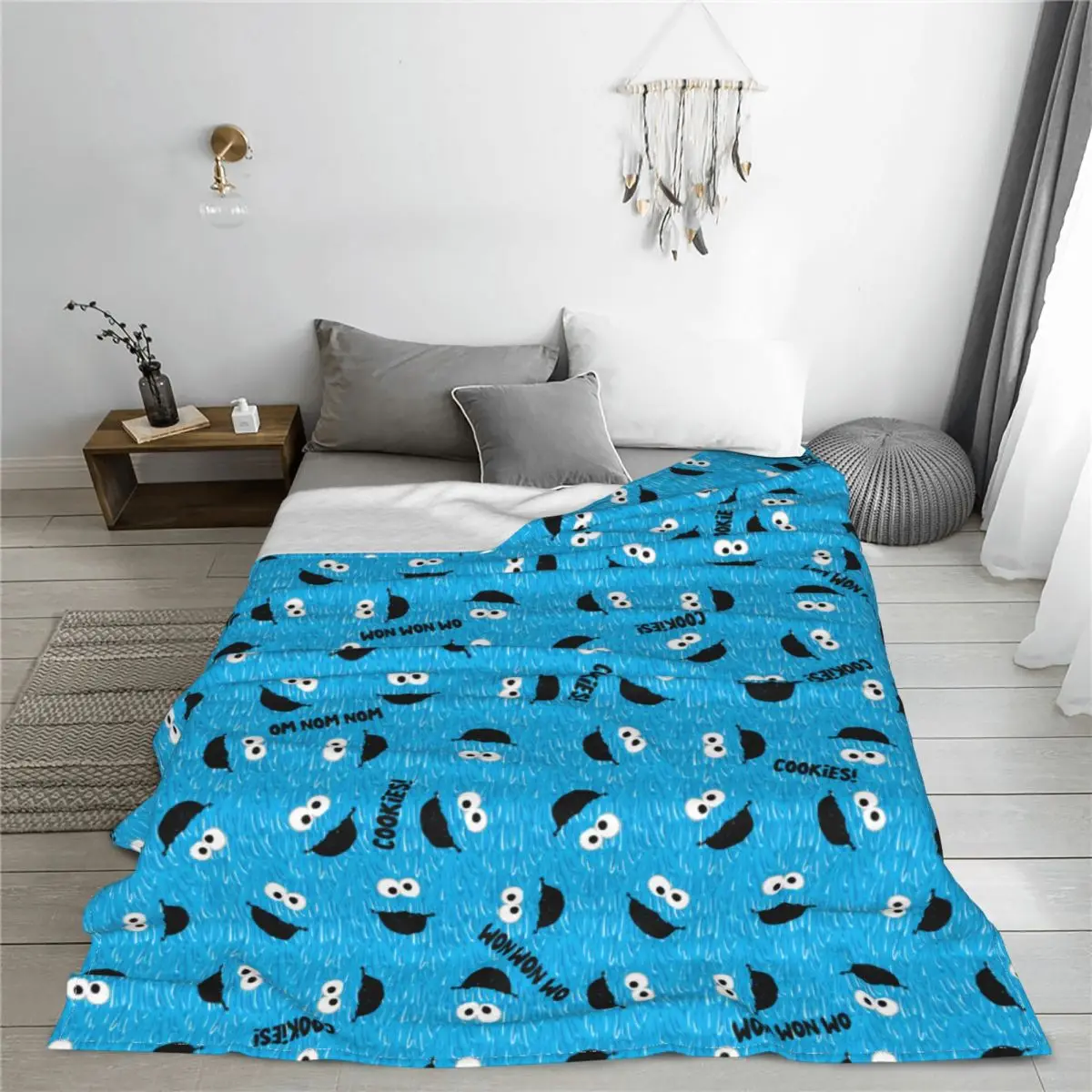 Biscotti Monsters coperta di pelliccia coperta di flanella divano coperte comode Super morbide per plaid da viaggio