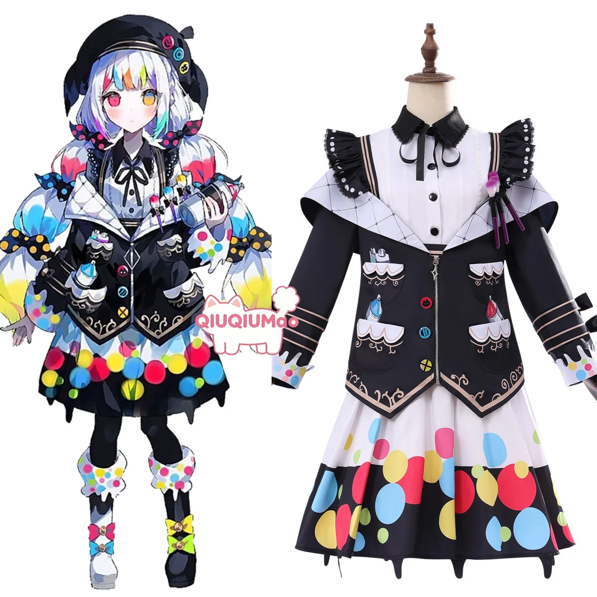 

Magical Girl Witch Trials Cosplay Costume Anime Jougasaki Noa Role Playing Black Cute Dress Outfit Women Adult Comic Con Party