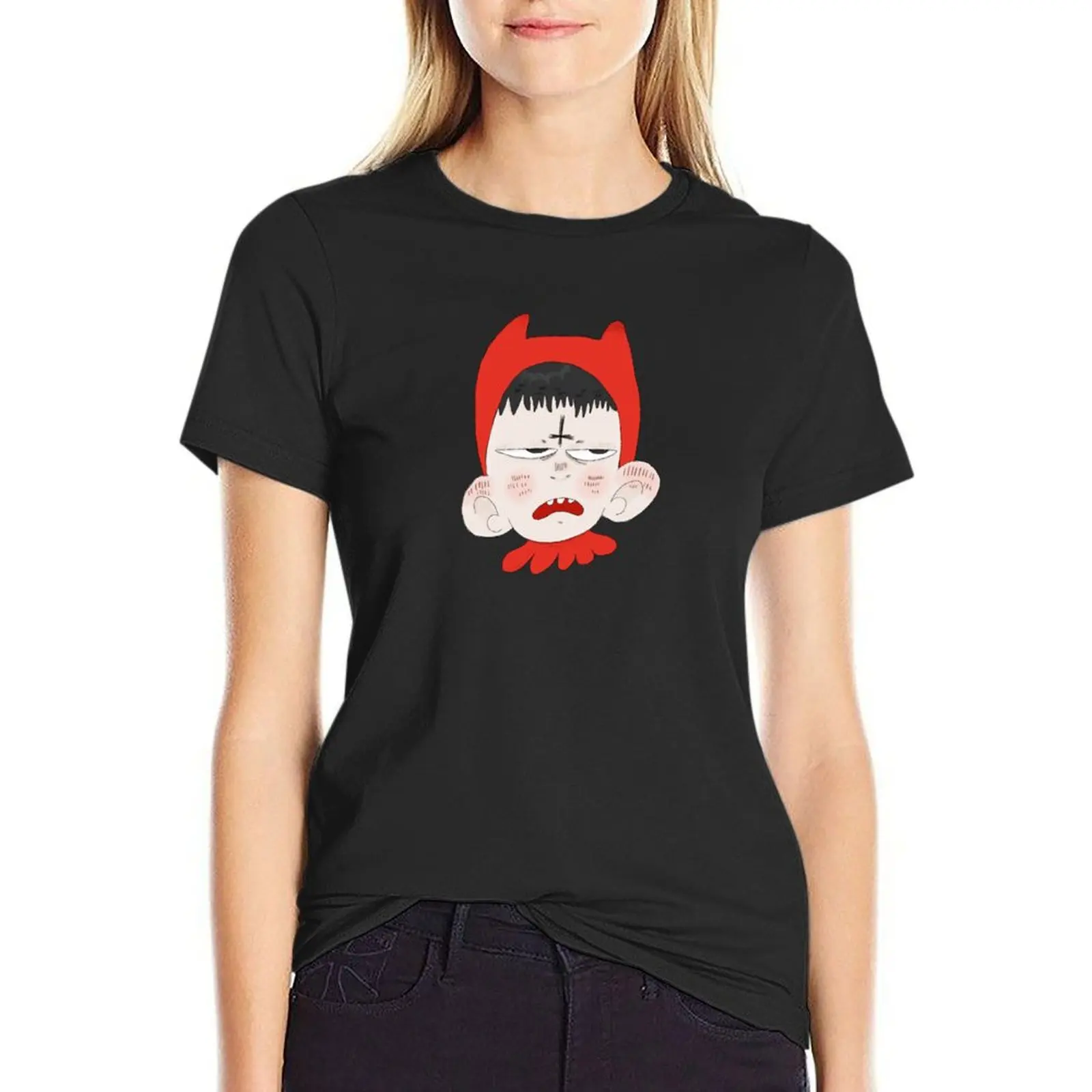 devil dude T-Shirt graphics tops quick-drying funnys Women's tops